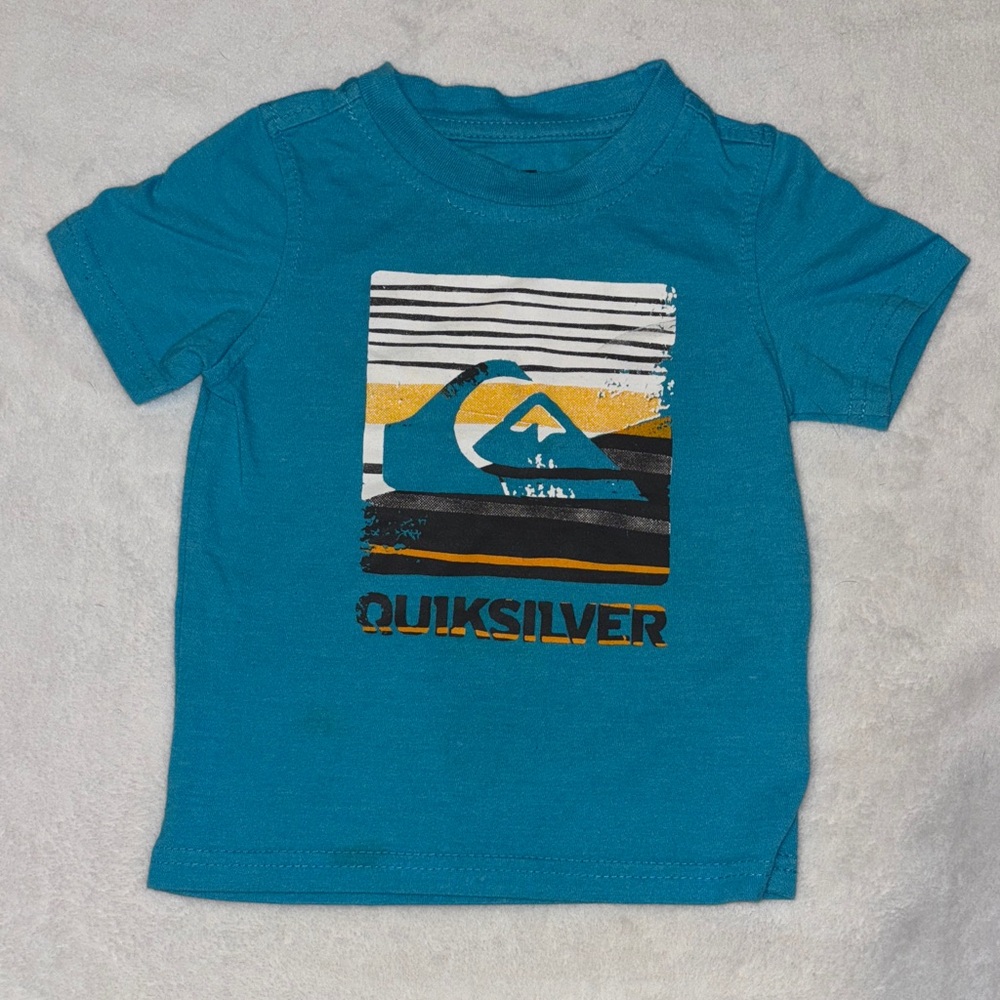 (3 for $10) Quiksilver Teal and Yellow Kids Tee